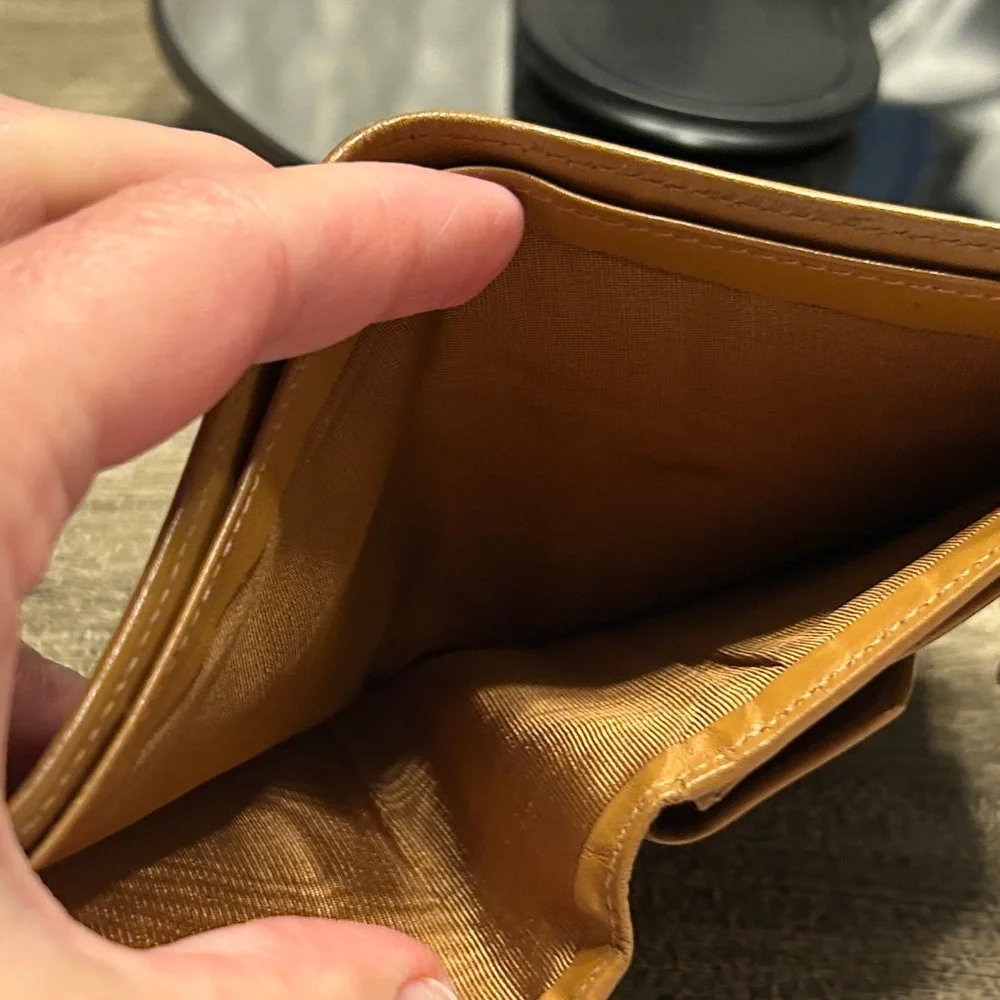 239. Celine Brown and Tan Leather Wallet - Picture 7 of 11